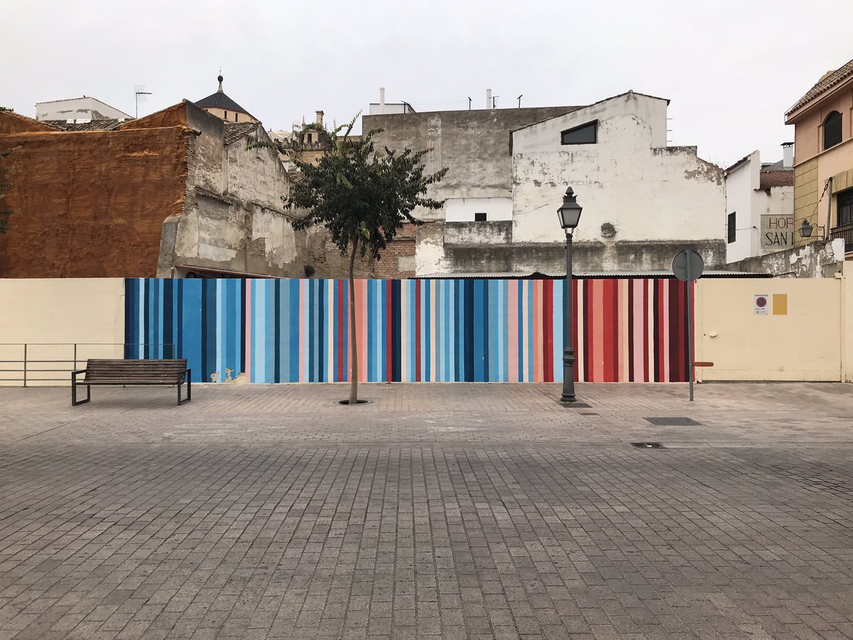 Malování "warming stripes"