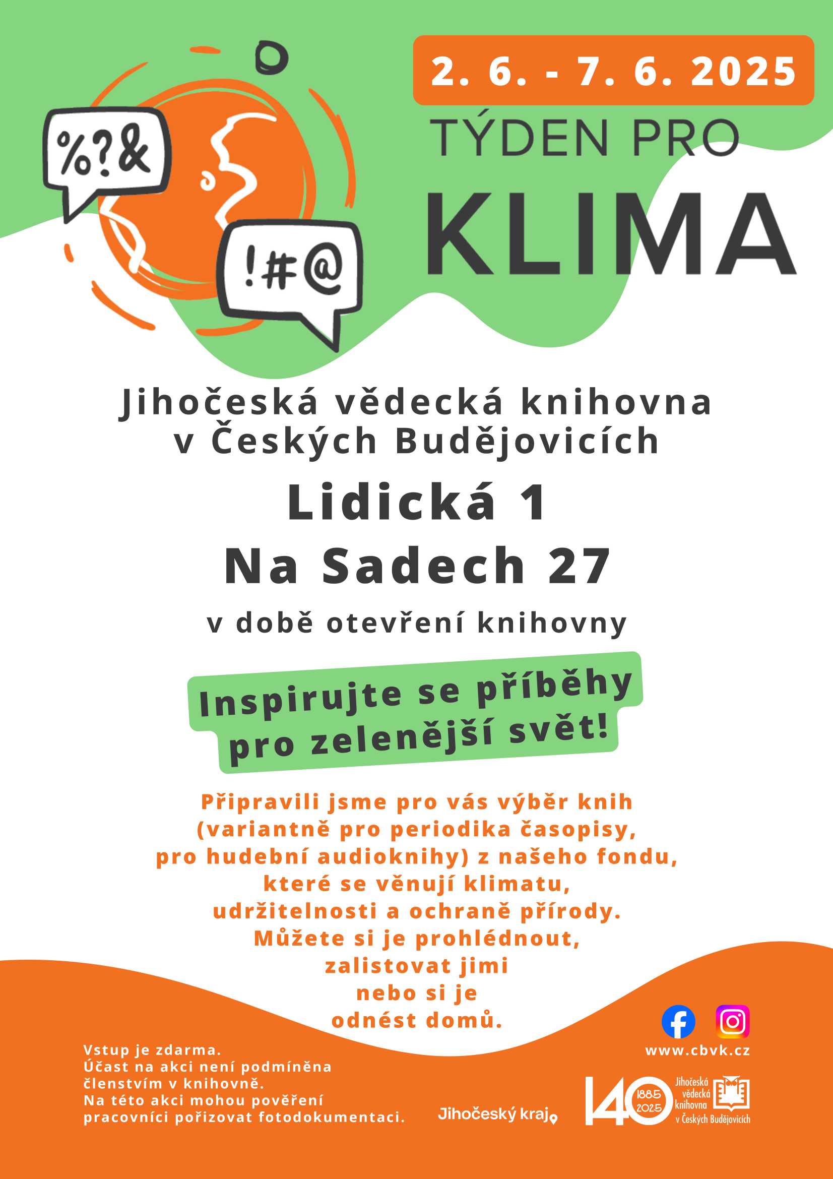 Týden pro klima v knihovně České Budějovice