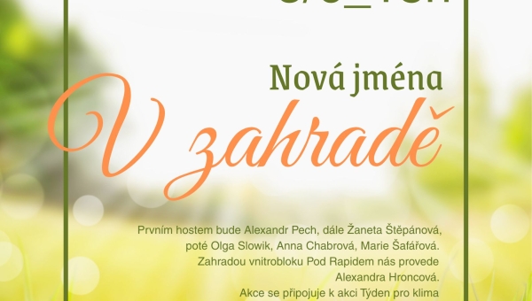 Nová jména v zahradě 